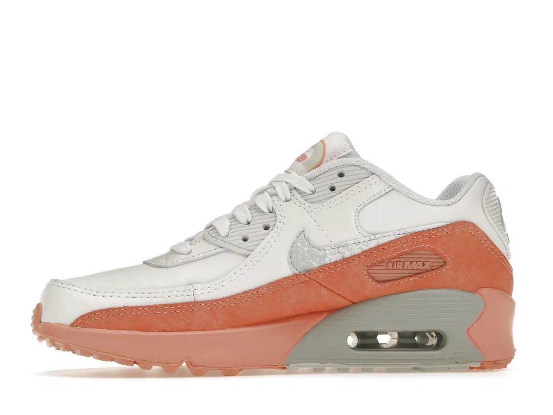Детские кроссовки с перфорацией Nike Air Max 90 Nike, White/Light Madder Root/Aura — фото 3