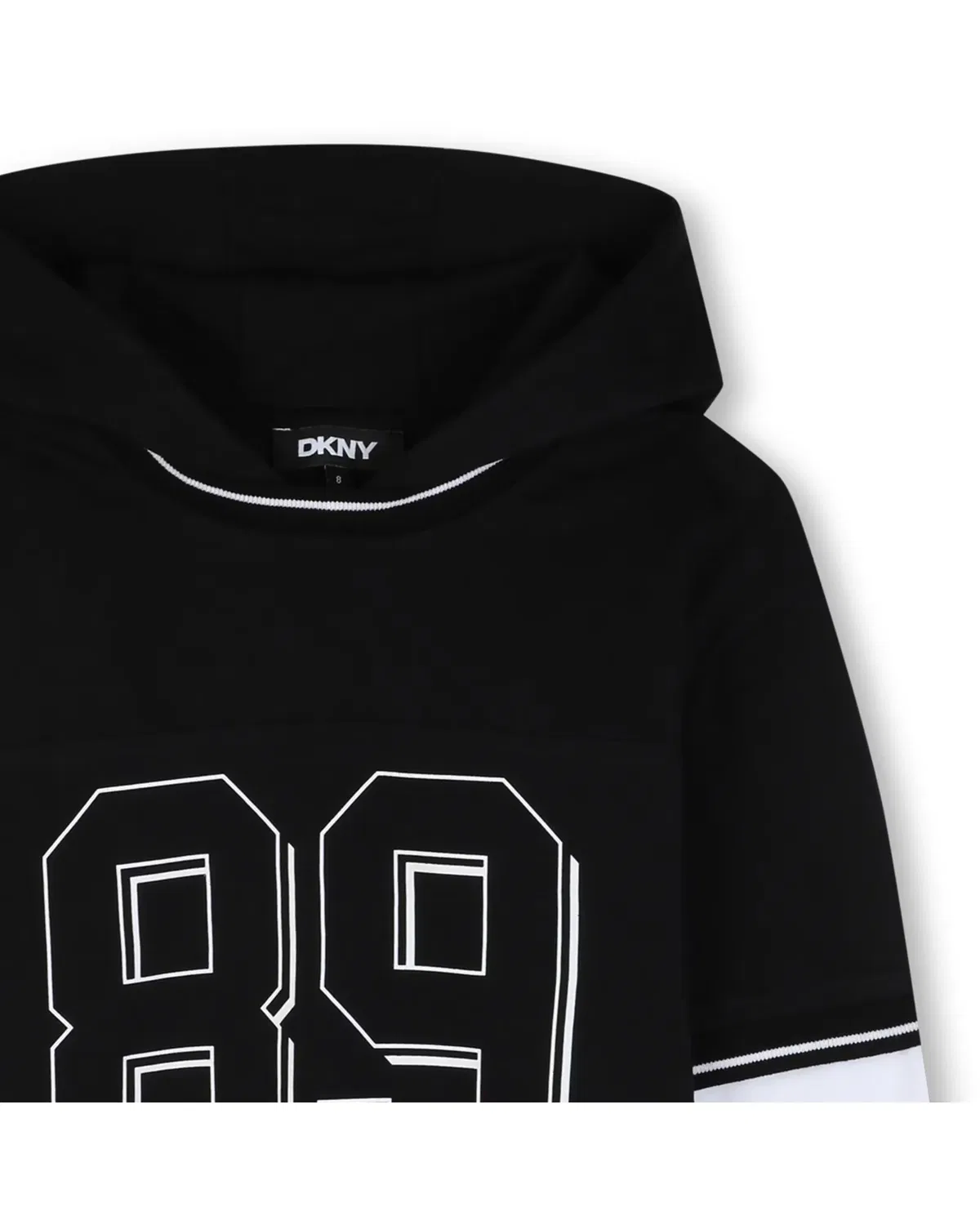 Детская футболка с длинным рукавом с принтом DKNY, Negro — фото 2