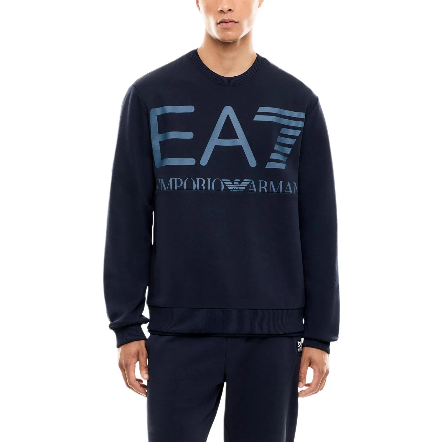 Мужской свитшот с круглым вырезом Emporio Armani, Marine Blue — фото 4
