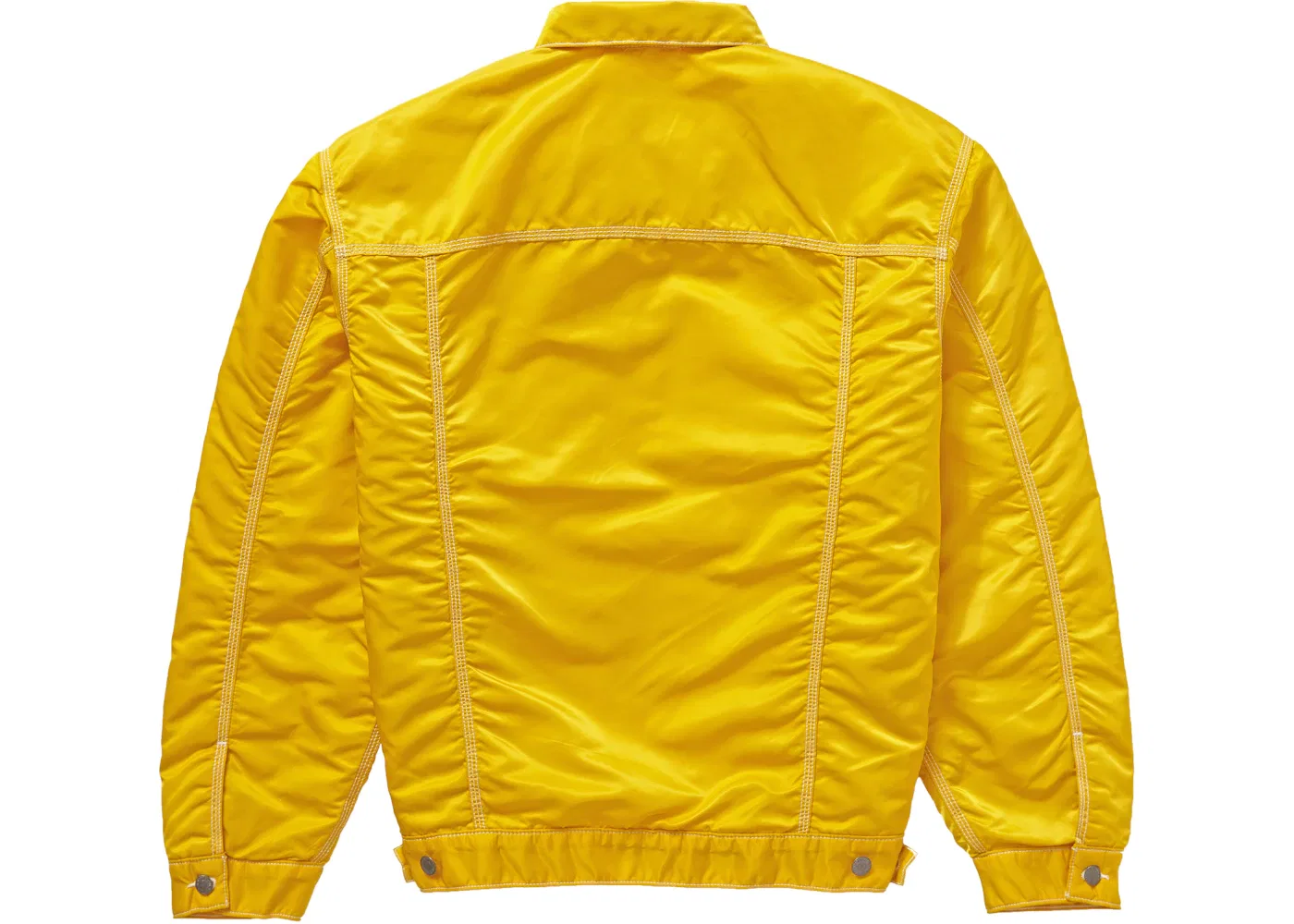 Мужская куртка-джинсовка с воротником из нейлона Supreme Trucker Jacket, Yellow — фото 3