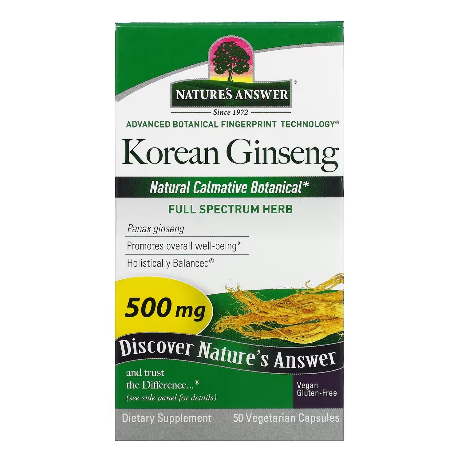 

Корейский Женьшень Nature's Answer, 50 капсул