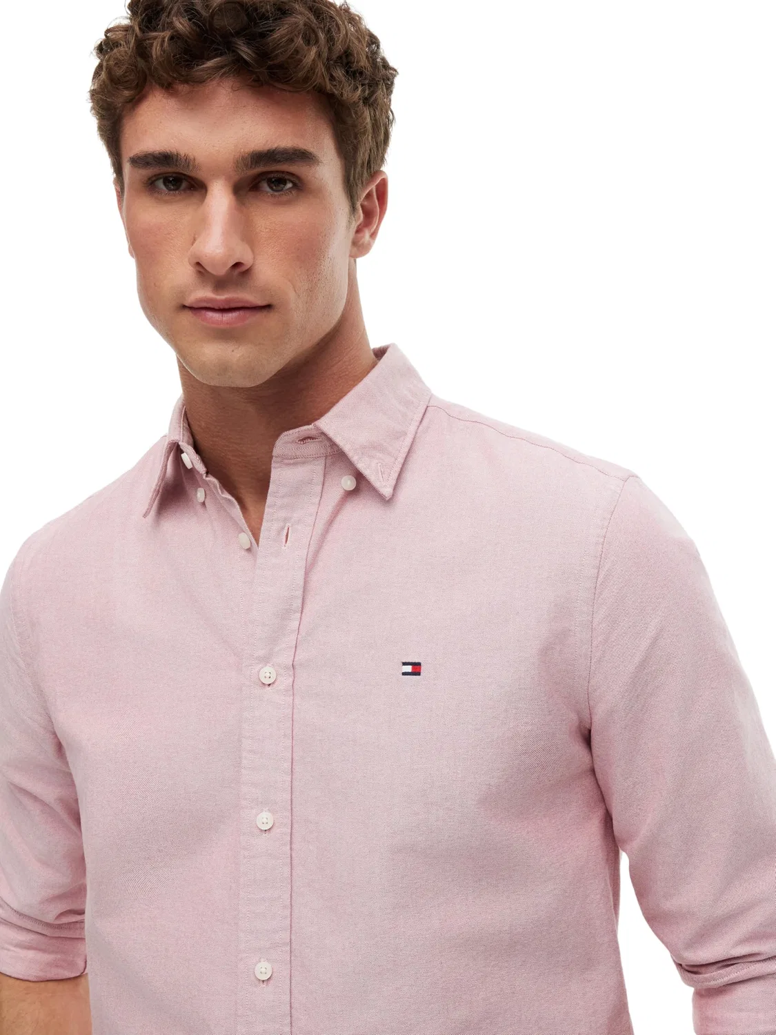 Мужская рубашка с длинным рукавом Oxford Tommy Hilfiger, Red (Medium Red) — фото 3