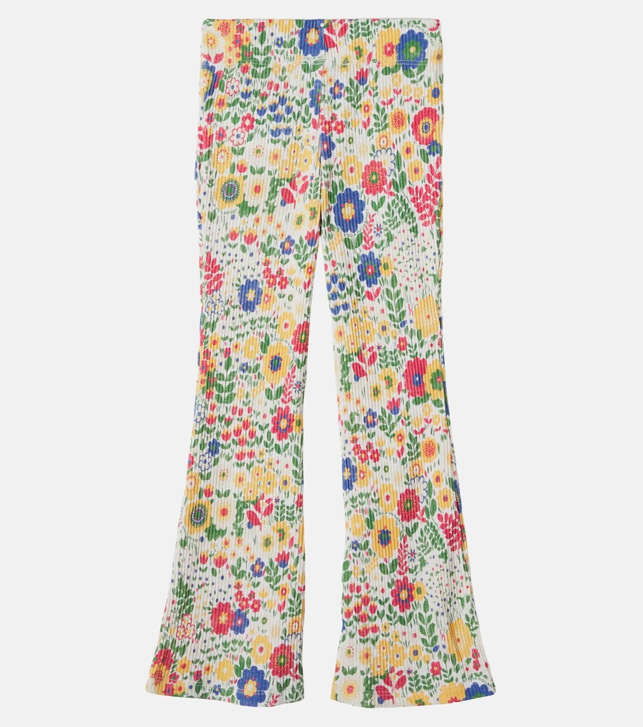 Брюки хлопковые с цветочным рисунком Stella Mccartney Kids, черный — фото 3