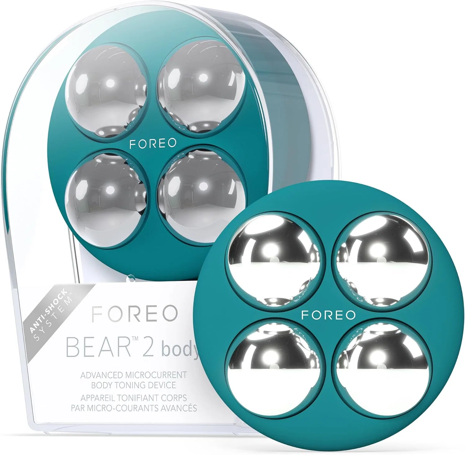 Микротоковый массажер для тела FOREO BEAR 2, Evergreen