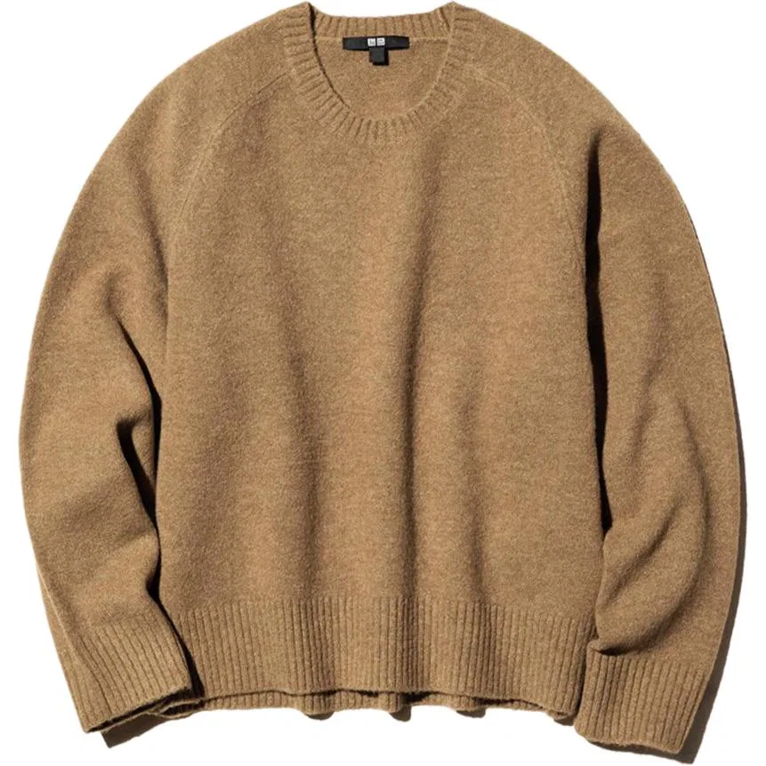 Женский свитер с круглым вырезом Camel UNIQLO, Camel