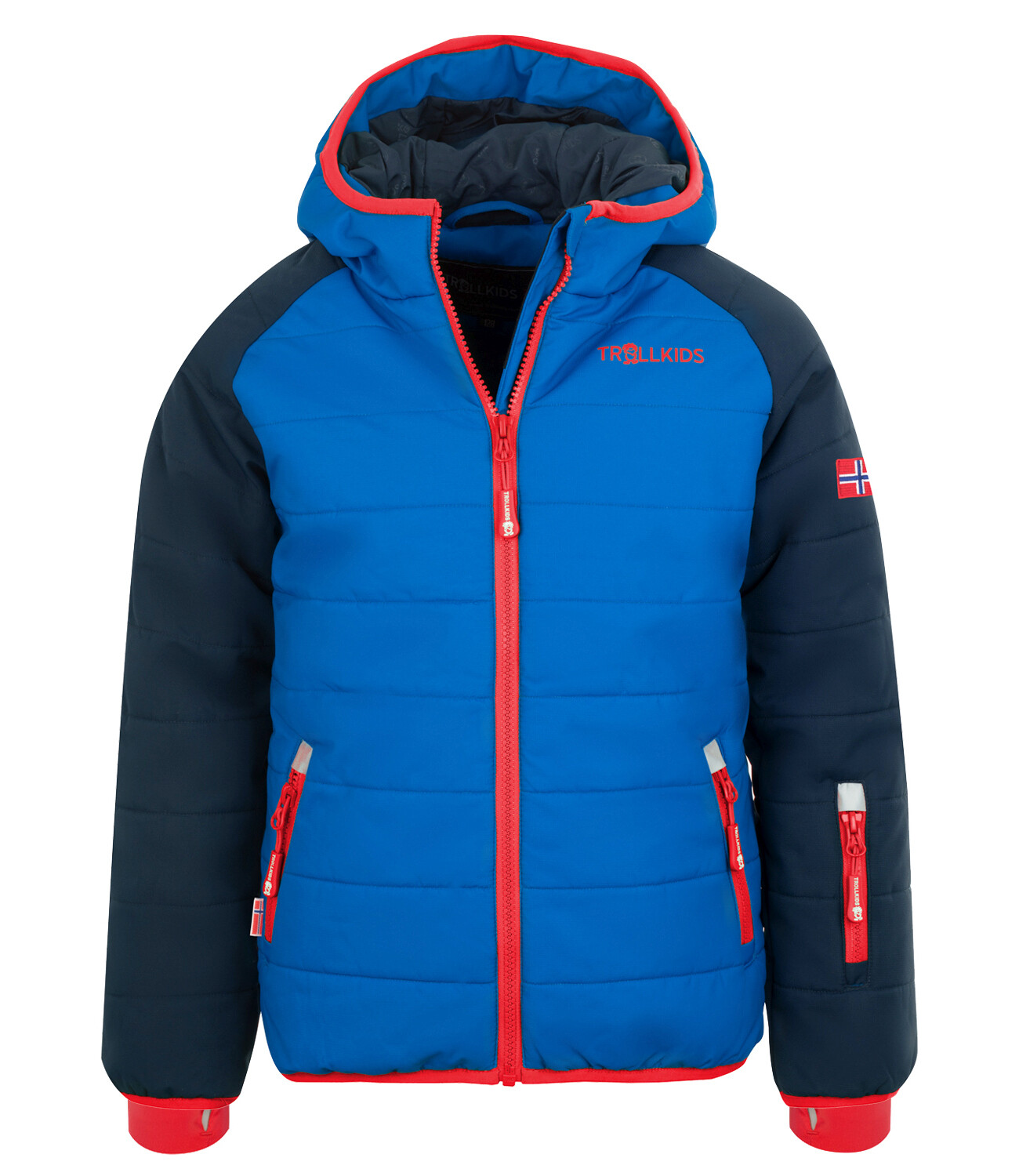 

Лыжная куртка Trollkids Skijacke Hafjell PRO, цвет Marineblau/Mittelblau/Rot