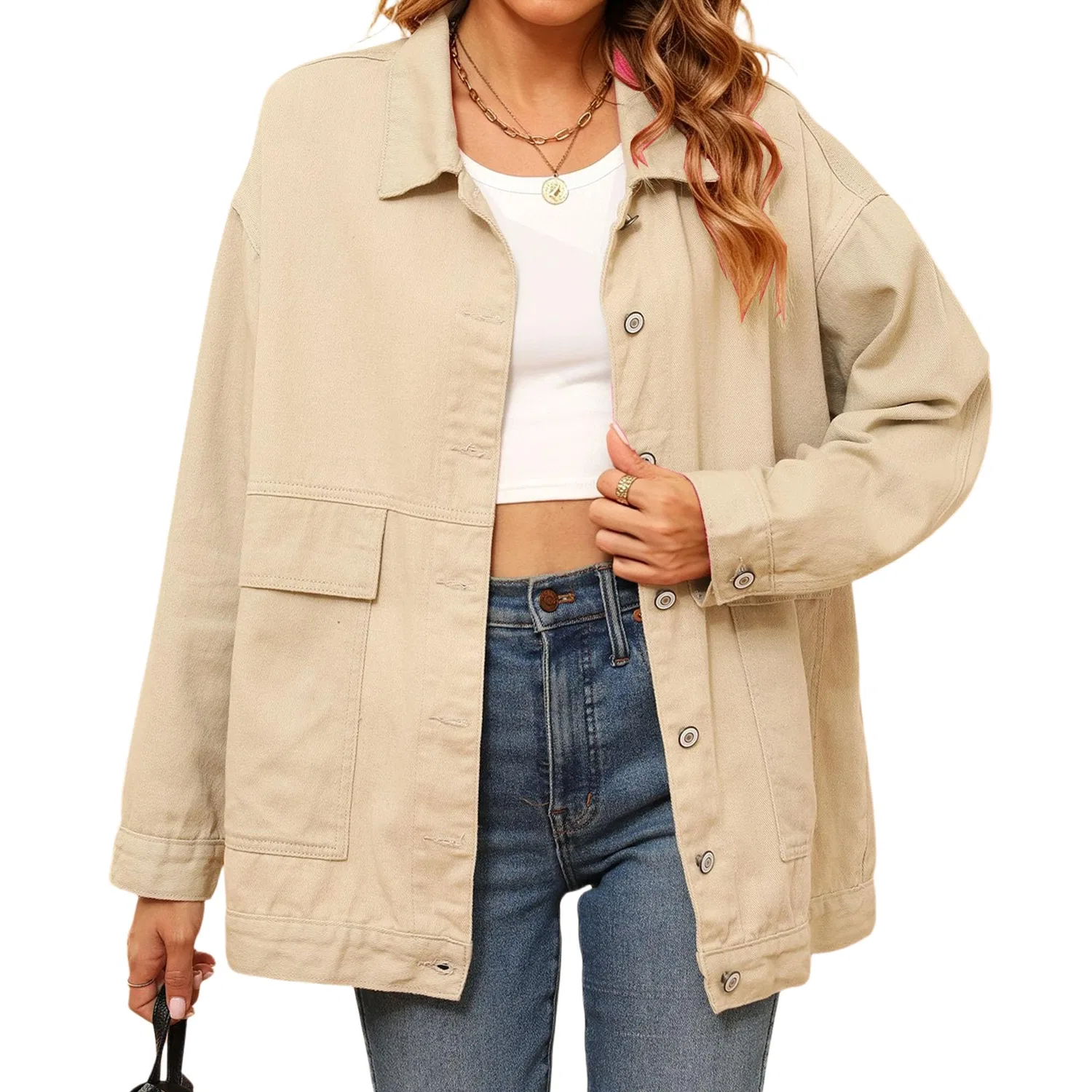 Женское джинсовое пальто vintage Jean Coat, Cachi