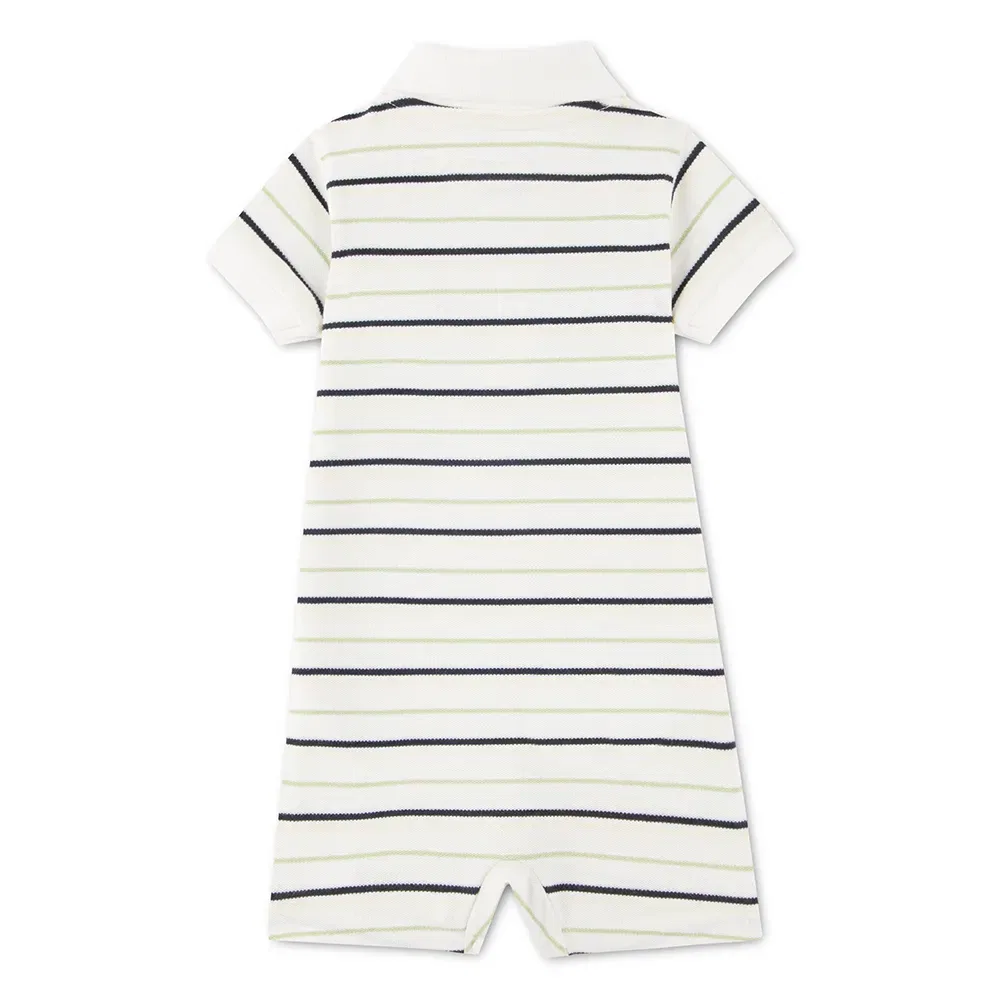 Комбинезон с коротким рукавом Lacoste Kids, белый — фото 2
