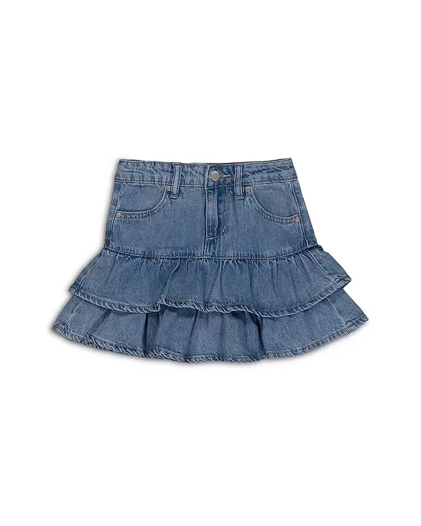 Детская джинсовая юбка с оборками Joe's Jeans, Medium Wash