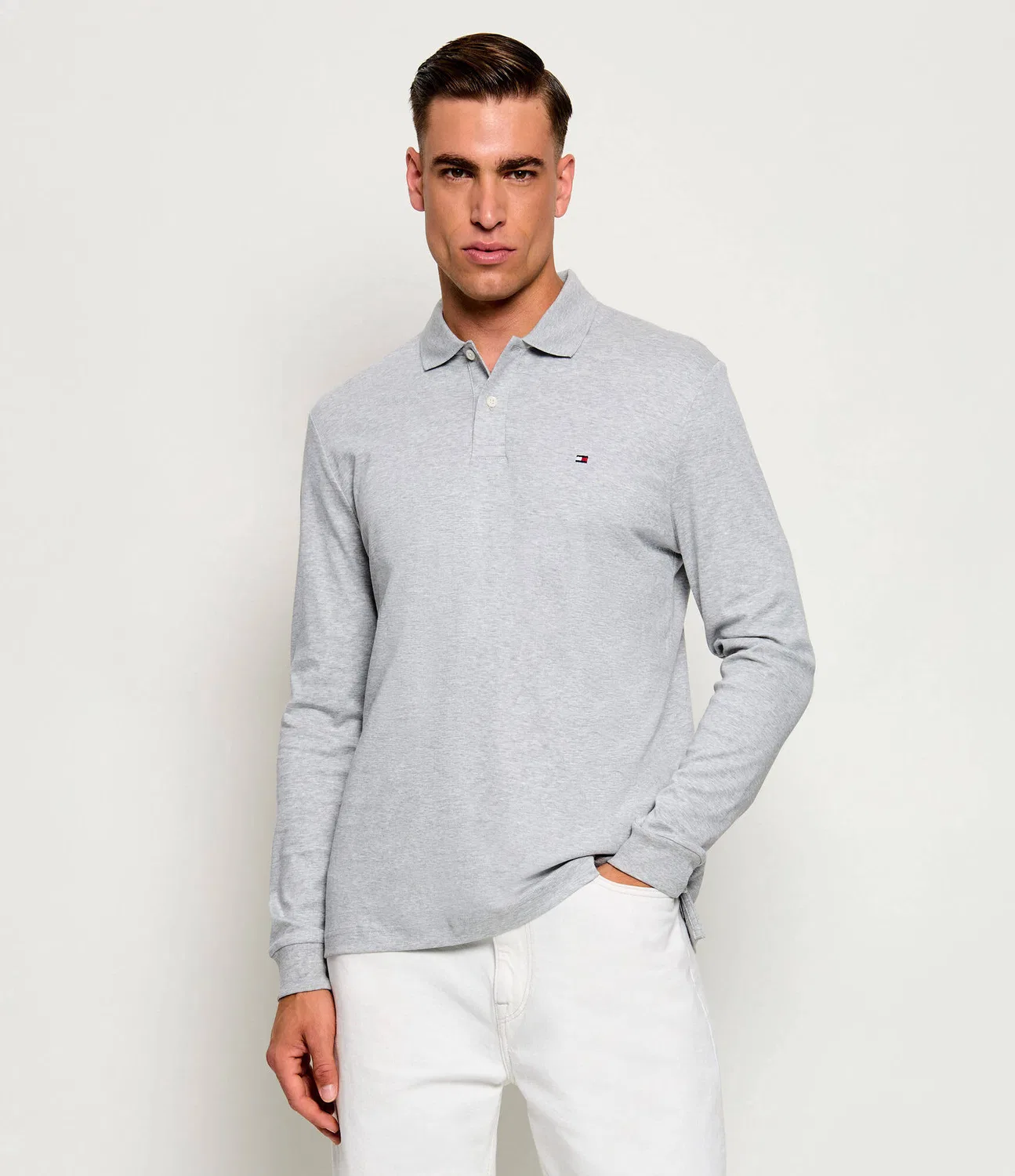 Поло с длинным рукавом Tommy Hilfiger, Grigio