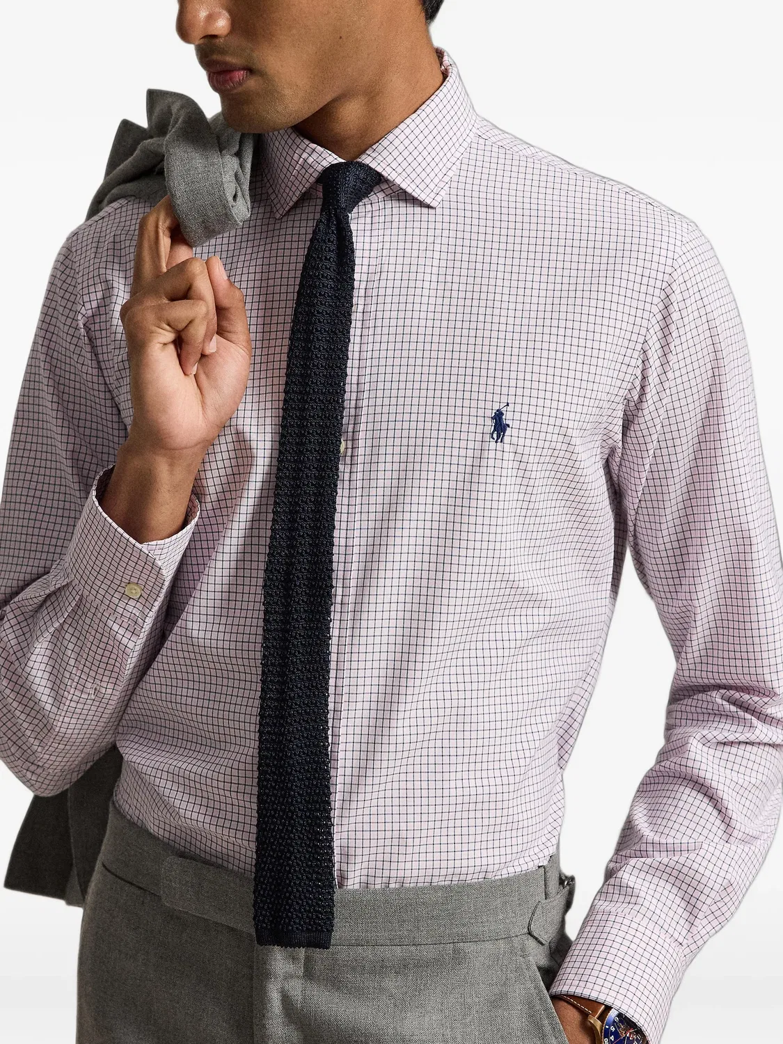 Рубашка Custom Fit в клетку Polo Ralph Lauren, розовый — фото 3