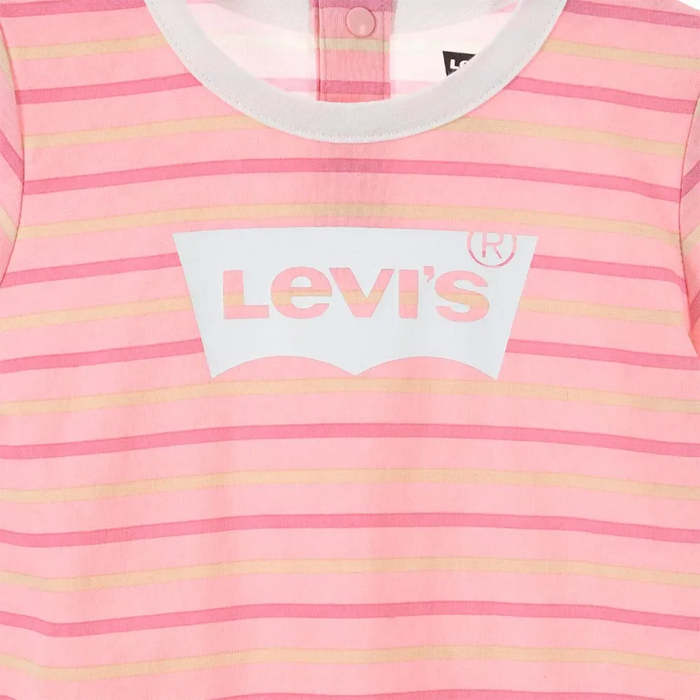 Детский комбинезон с коротким рукавом Levi's Stripe, Розовый — фото 3