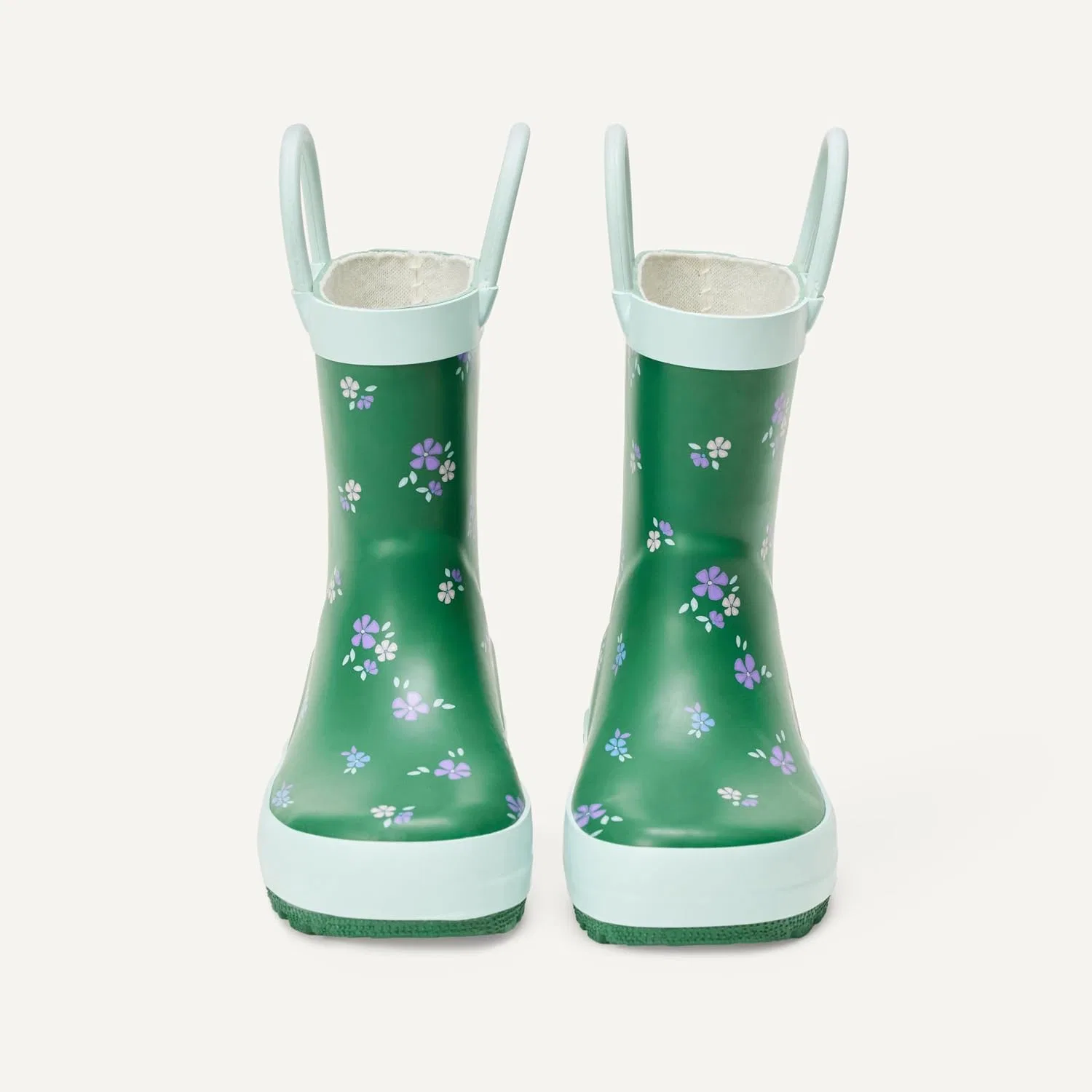 Детские резиновые сапоги для мальчиков и девочек Amazon Essentials x Sofia Grainge, Green Flowers — фото 4