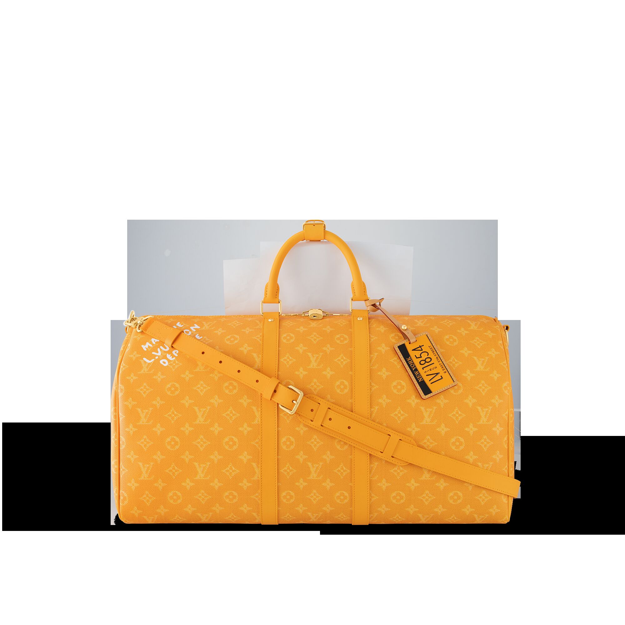 

Сумка Keepall Bandoulière 55 Louis Vuitton, желтый