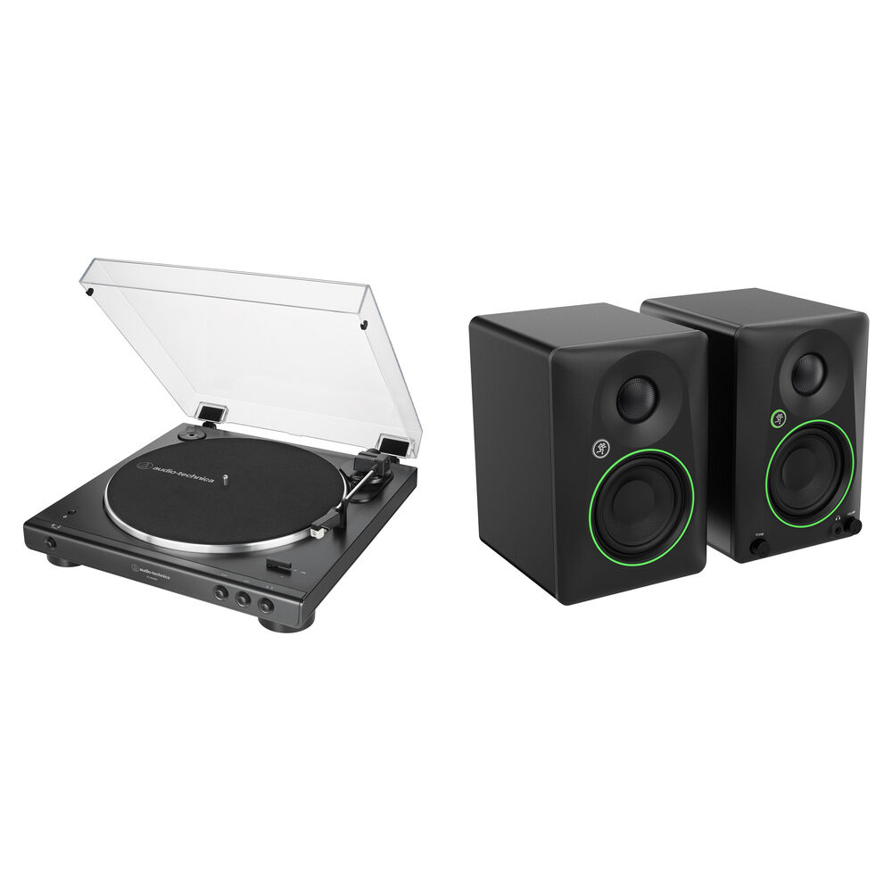 

Комплект из проигрывателя винила Audio-Technica Consumer AT-LP60XBT-BK и Bluetooth-динамика Mackie CR3.5BT (черный)