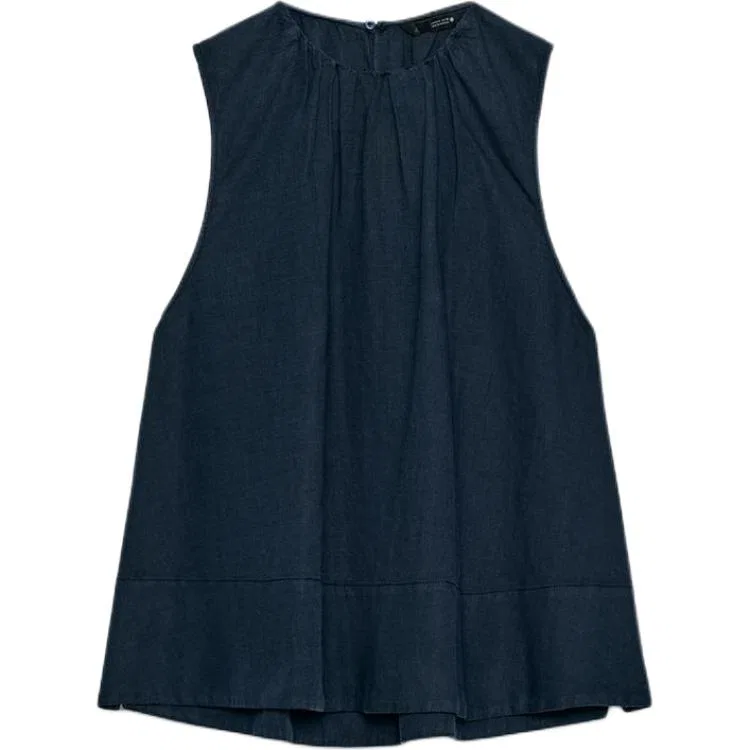 Женский топ без рукавов с принтом A Line ZARA, Sea Blue