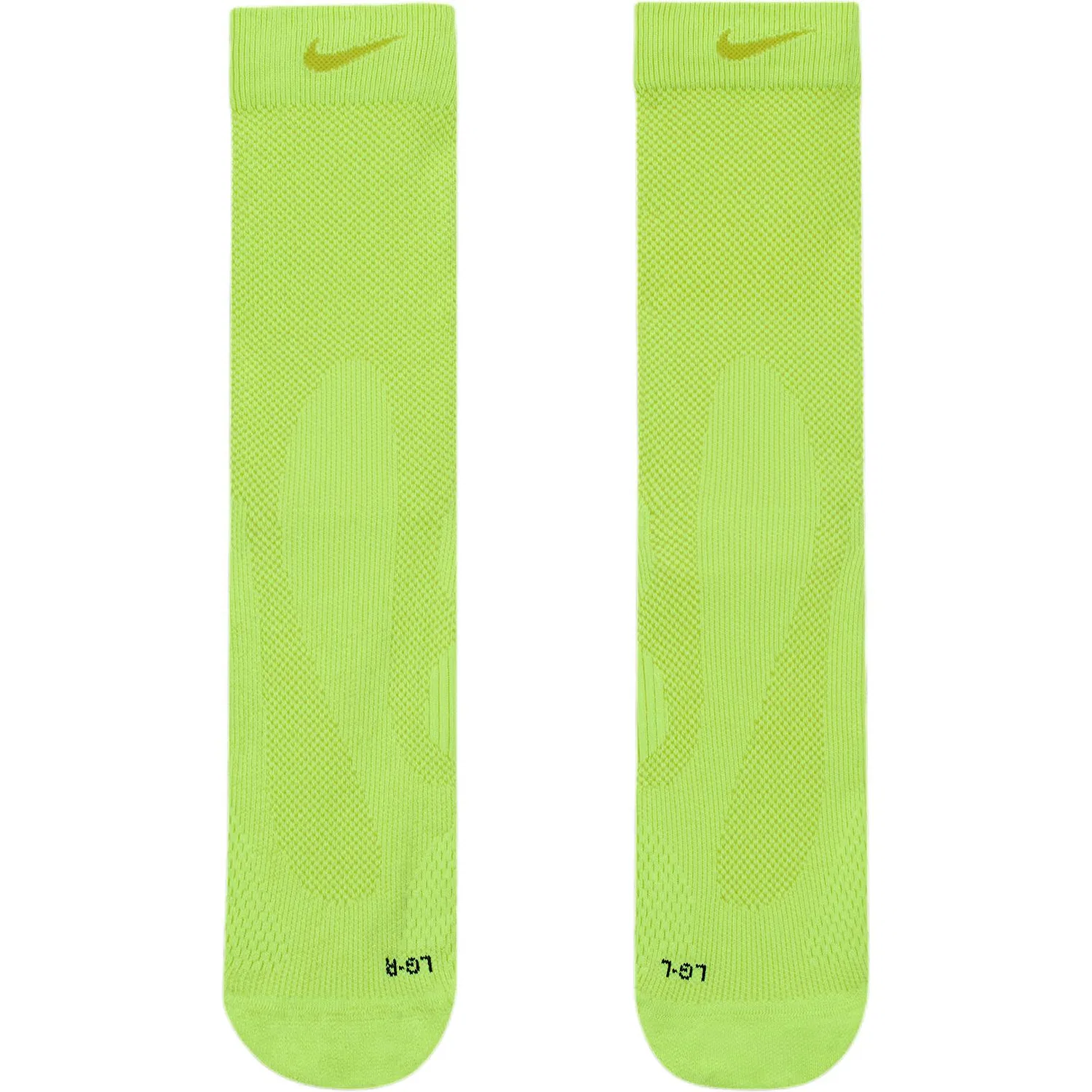 Детские носки с длинным голенищем Nike Running Lightweight Crew Socks, Yellow Green — фото 3