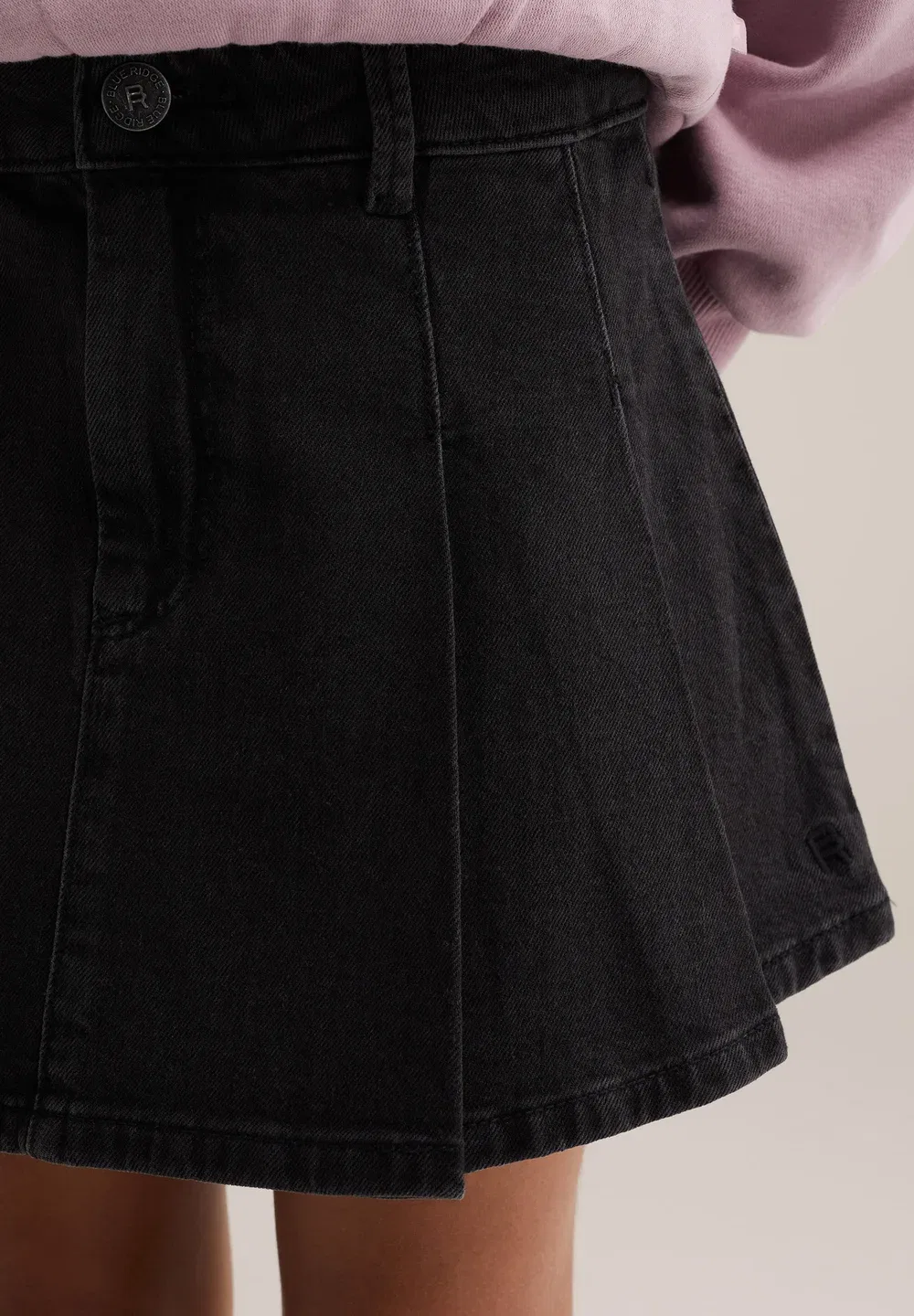 Синий хребет - плиссированная юбка We Fashion, Black — фото 3