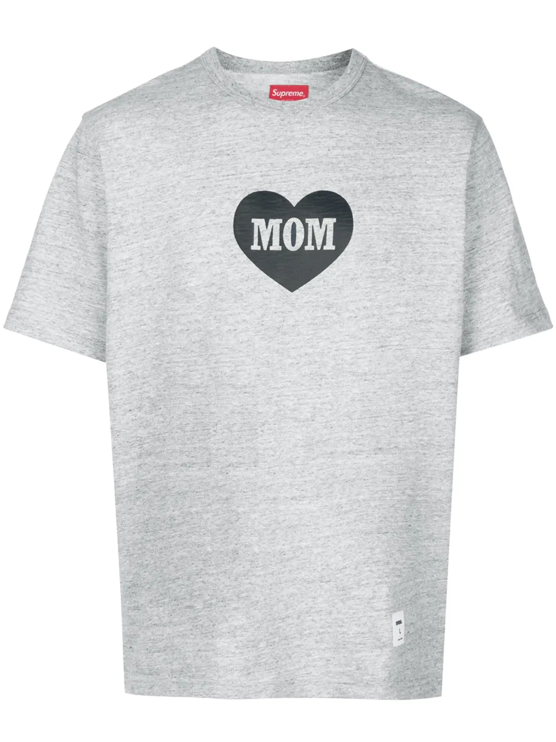 Футболка Mom с принтом, серая Supreme, серый