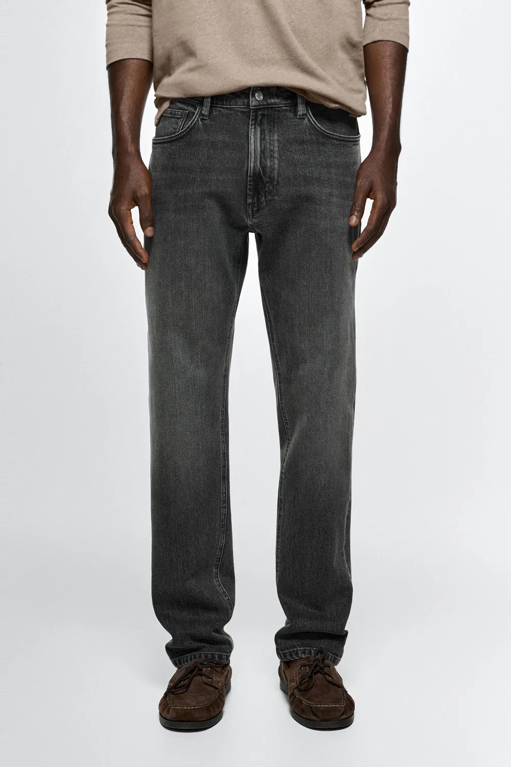 Джинсы Massimo Dutti, узкие, серые — фото 2