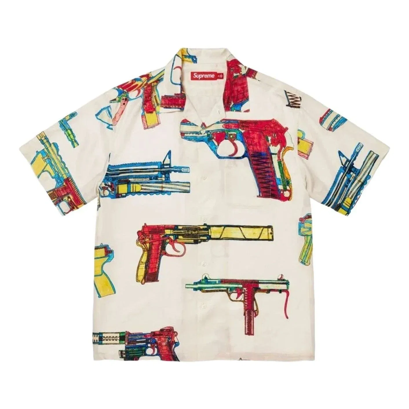 Мужская рубашка с коротким рукавом Guns Silk S/S Shirt Supreme, белый