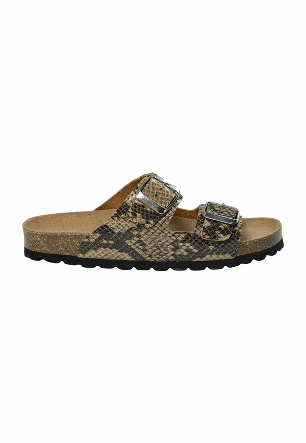 Мюли с принтом animal print Mules Sofie Schnoor, коричневый змеиный