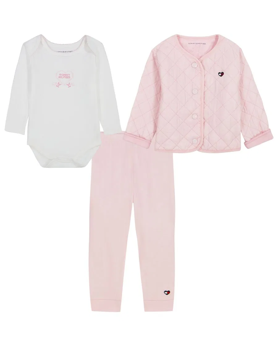 Комплект из 3 предметов для девочки Tommy Hilfiger, Pink