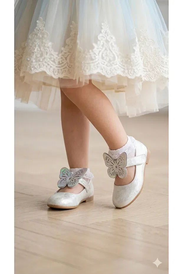 Детские балетки для девочек хлопковые с бантом Patik Bebe, Ecru — фото 2
