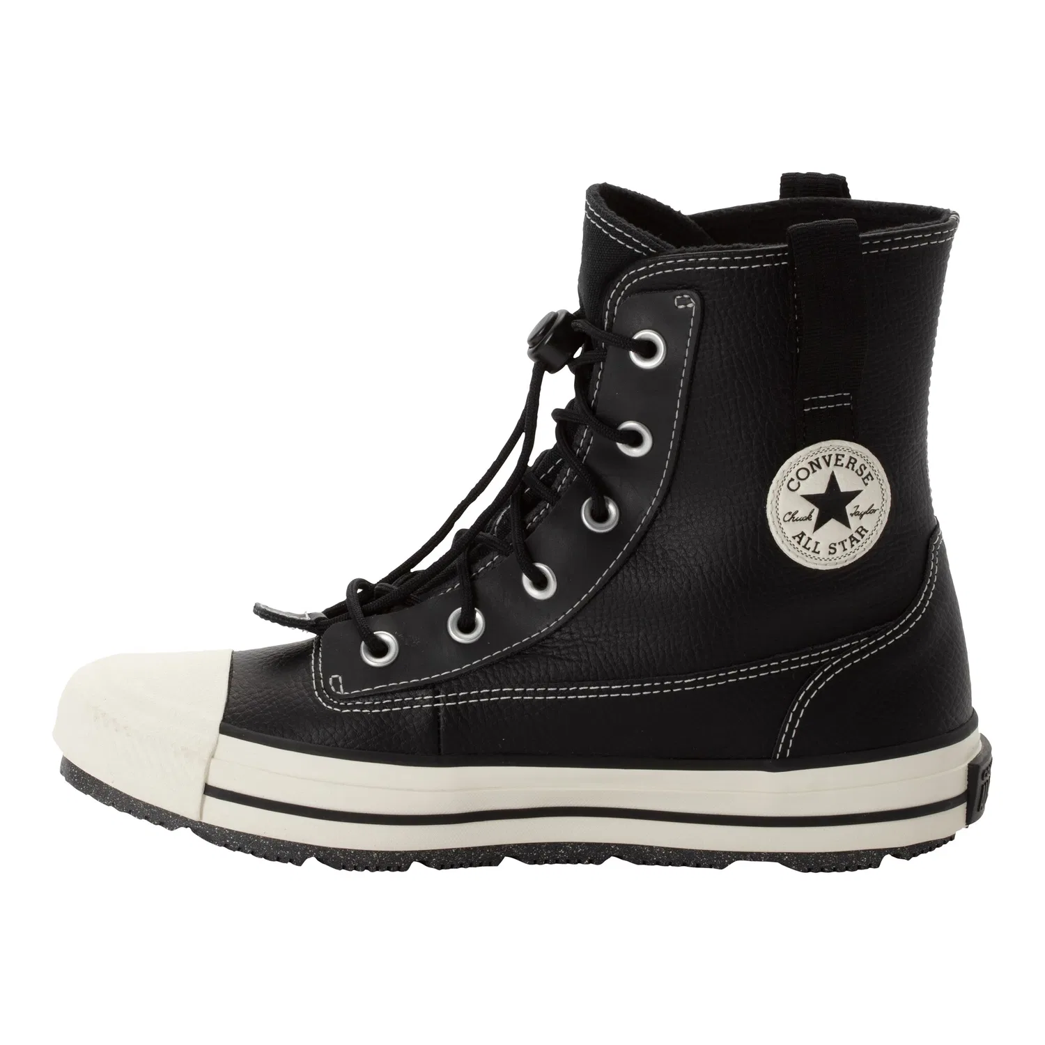 Детские кеды на шнуровке водонепроницаемые Converse, Black/Egret/Black — фото 2