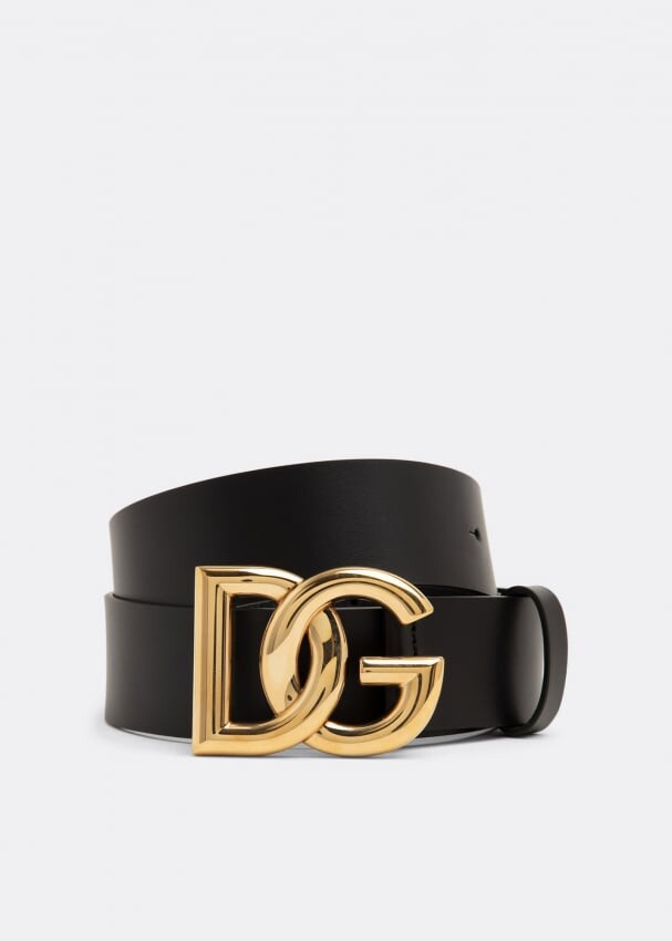 

Ремень DOLCE&GABBANA DG leather belt, черный
