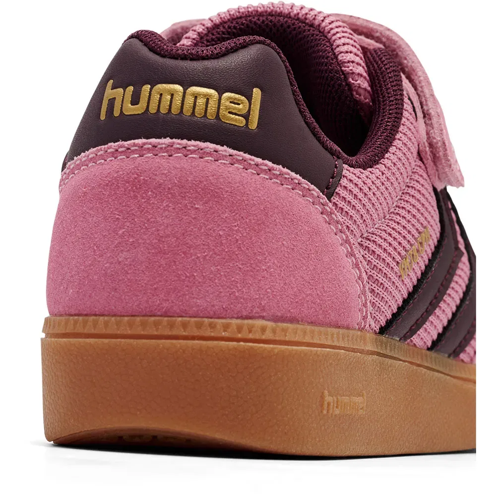 Детские кроссовки для девочек с липучкой Hummel VM78 CPH, Pink — фото 3