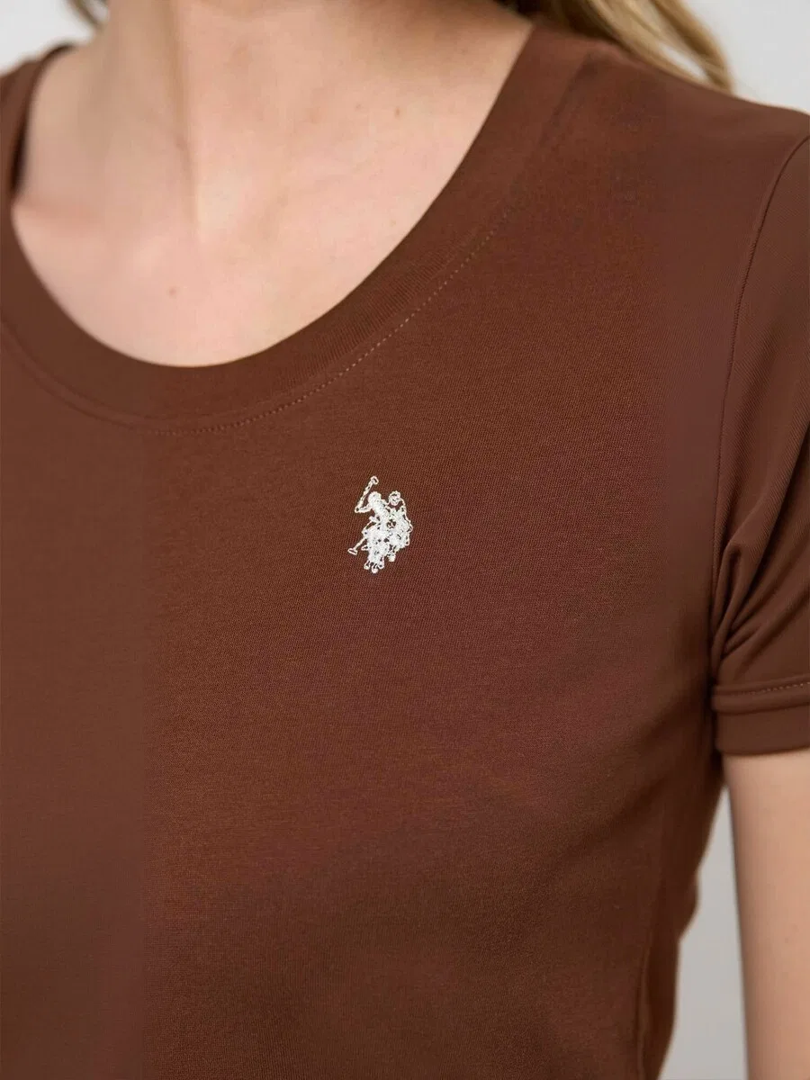 Топ 'UWAmy' каштаново-коричневого цвета U.S. POLO ASSN. — фото 4