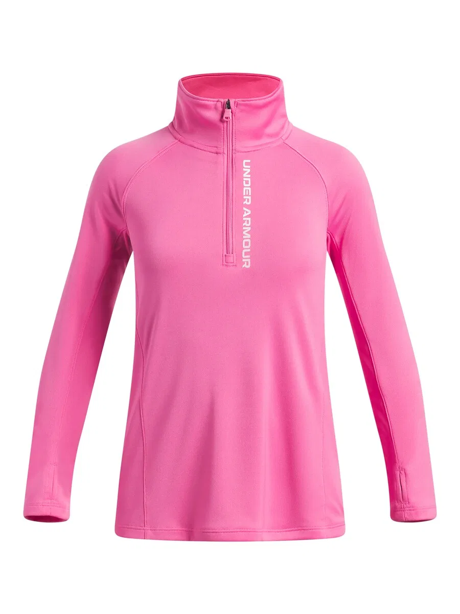 Спортивная футболка UNDER ARMOUR Performance Shirt с фирменной символикой розового цвета