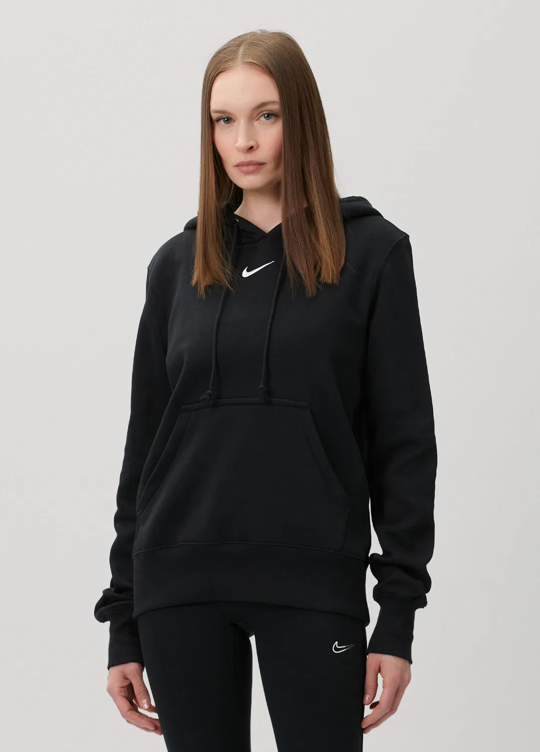 Свитшот капюшон Nike Phoenix Fleece, Siyah-Gri