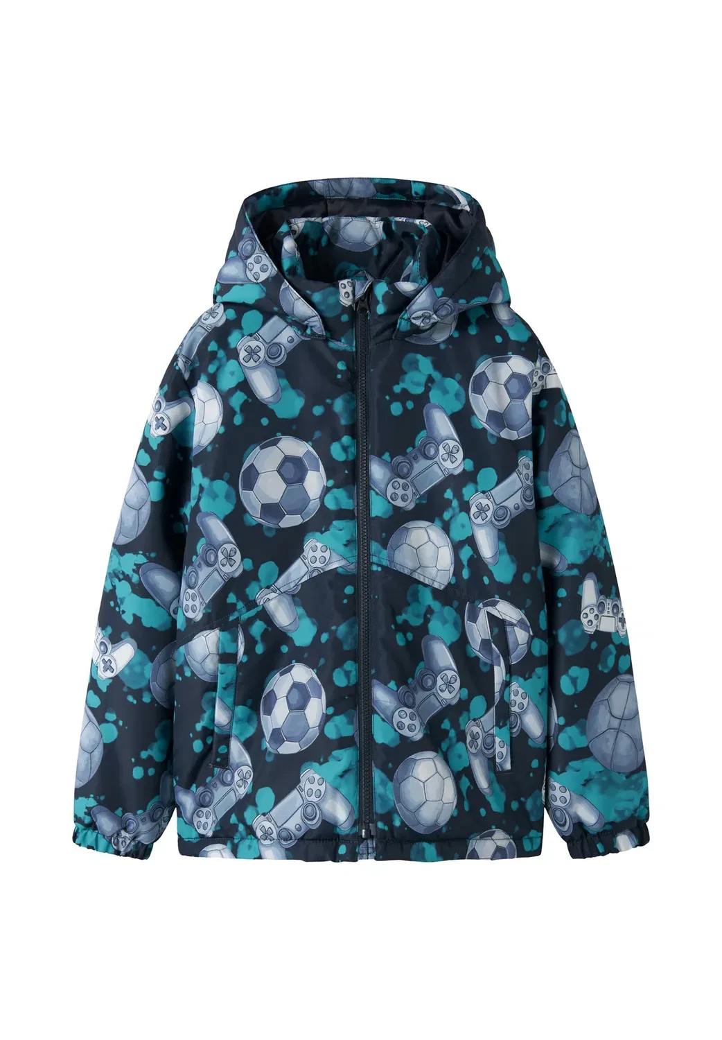 Nkmmax jacket pa aop noos - light jacket Name It, Dark Sapphire Aop Sporty Splash