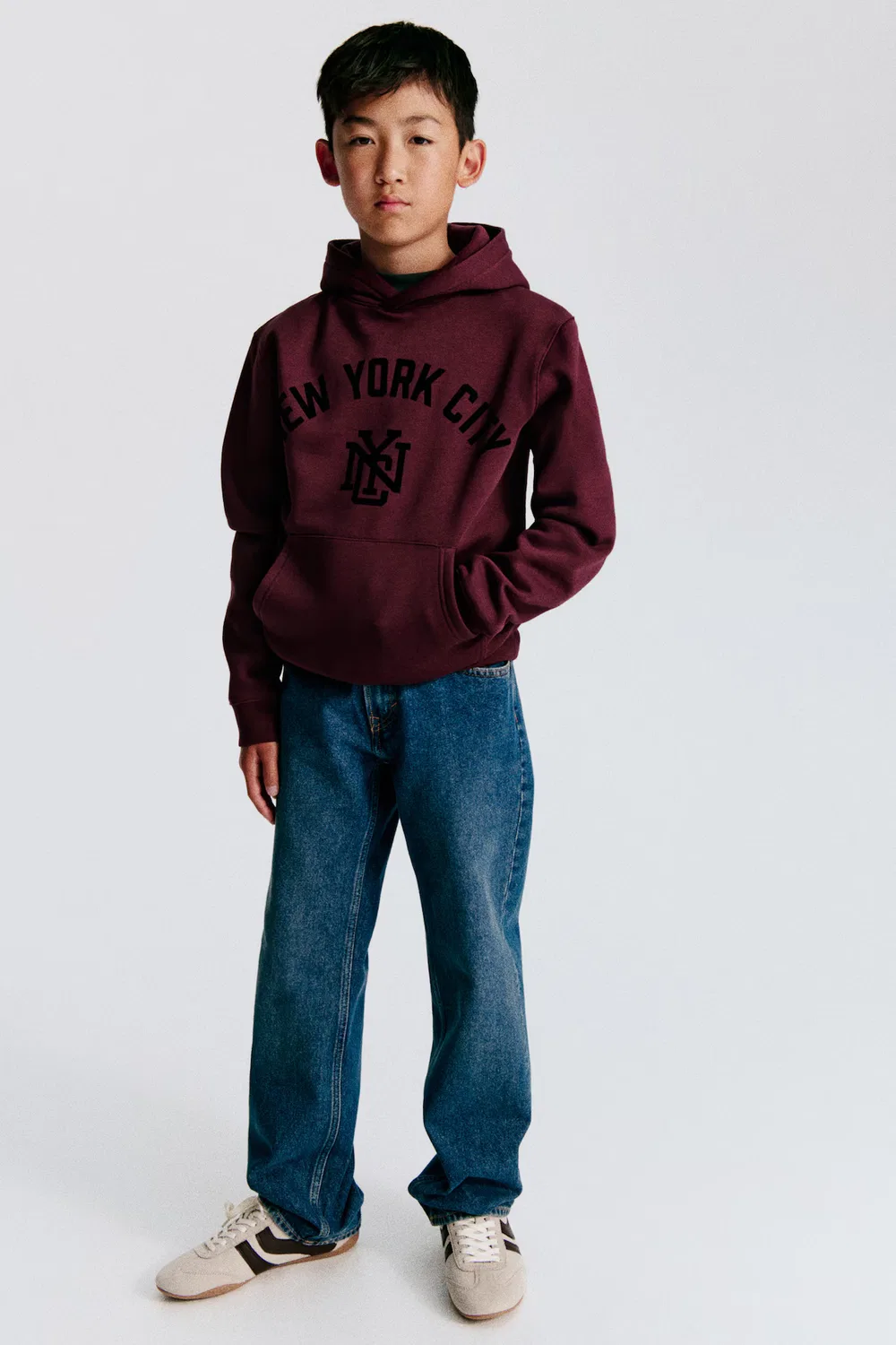 Джинсы свободного кроя прямого кроя H&M, Dunkles Denimblau