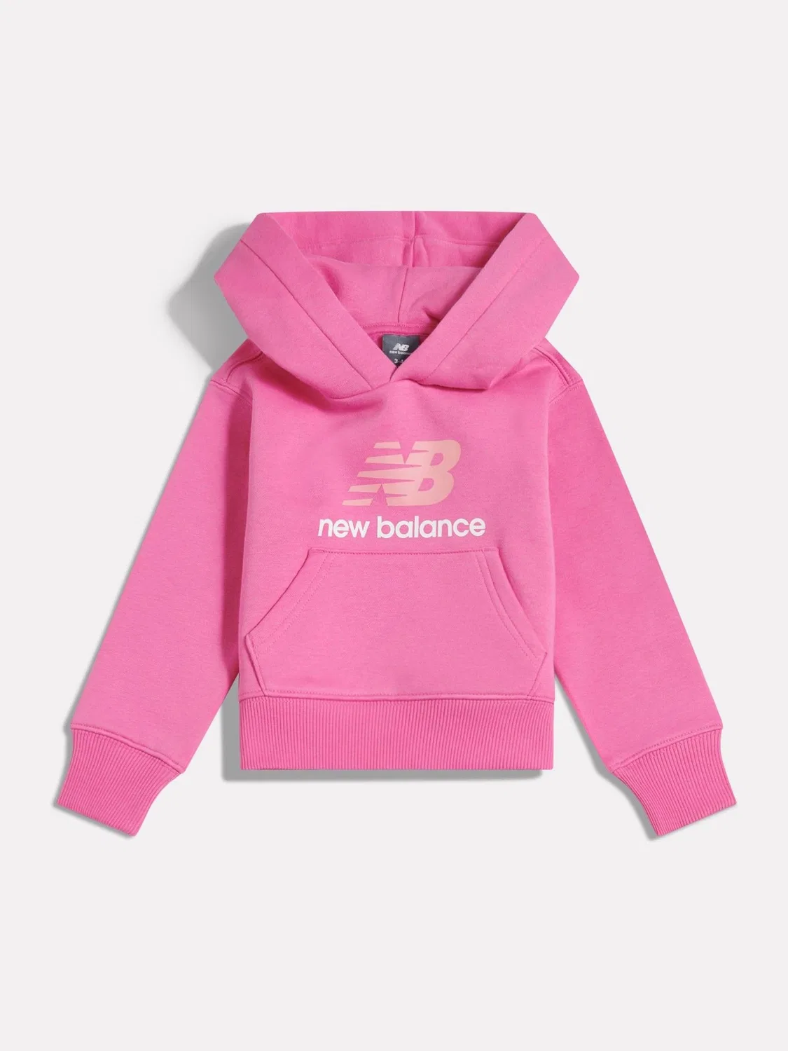 Худи New Balance Pink Stacked Logo, розовый