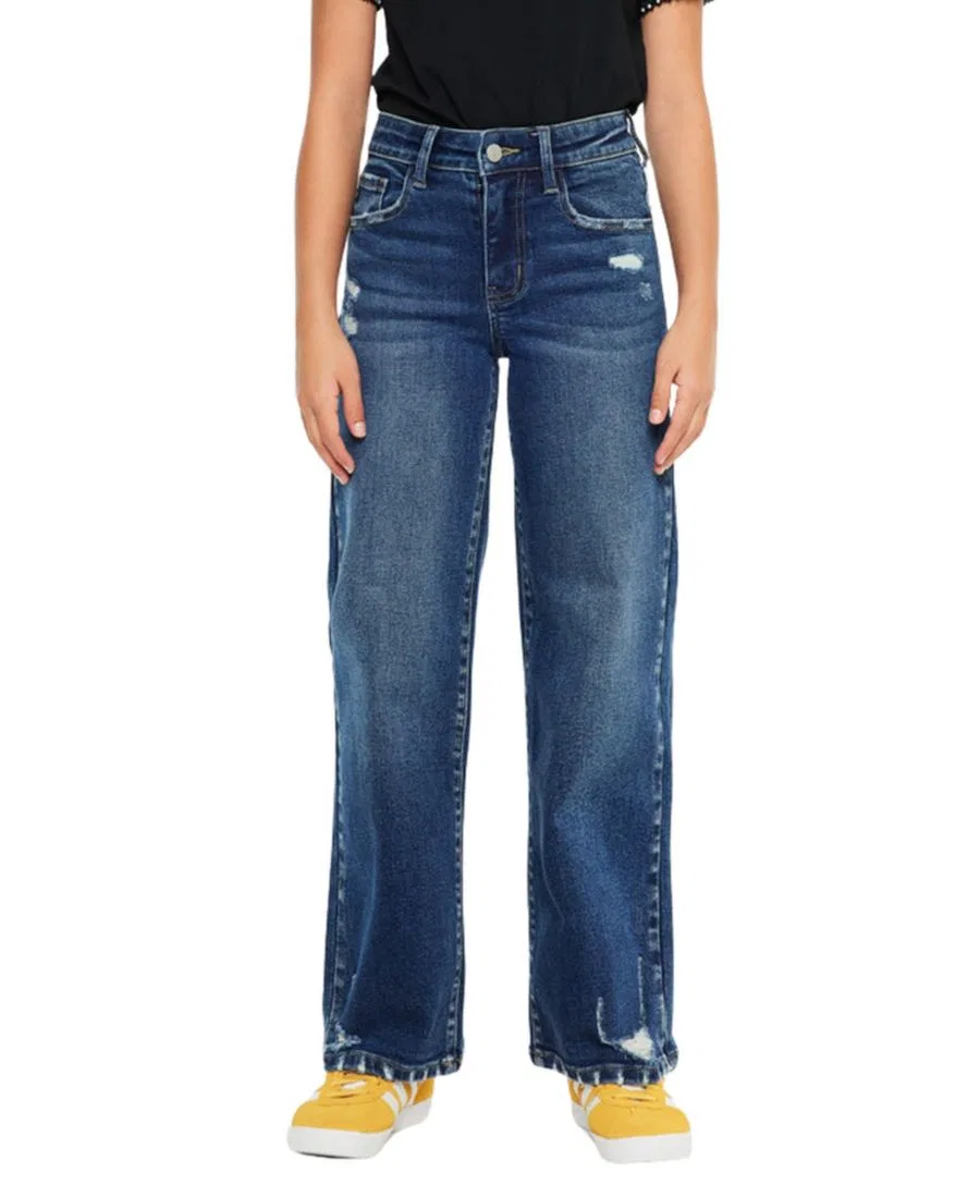 Джинсы Dania High Rise Wide-Leg KanCan, Dark Wash — фото 3