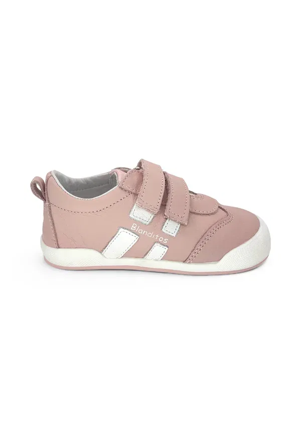 Кроссовки кожаные Zapatillas blanditos bandas laterales unisex - baby shoes Pisamonas, розовый