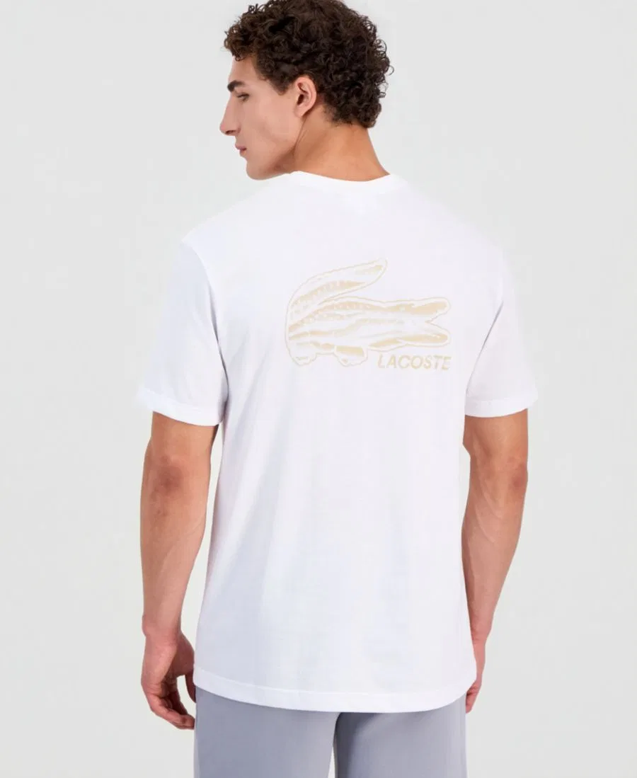 Футболка с коротким рукавом и принтом Lacoste, White