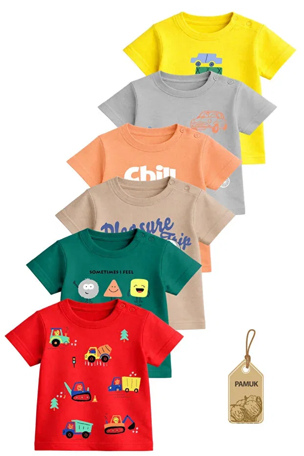 Детский комплект футболок с принтом с коротким рукавом Difa, Baby T-Shirt Set 1