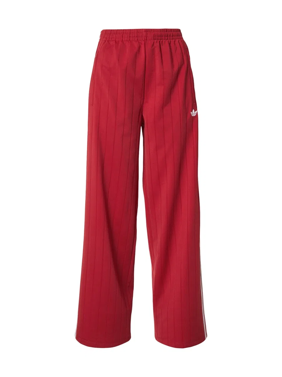 Брюки ADIDAS ORIGINALS свободного кроя темно-красного цвета