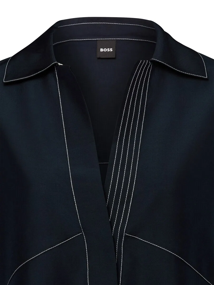 Блузка BOSS 'Brizzy' в цвете Marine Blue — фото 3