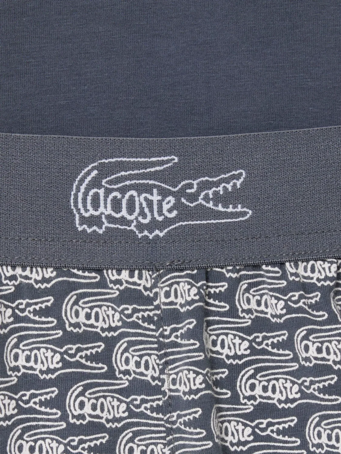 Пижама с принтом крокодила, джерси Lacoste, серый — фото 3