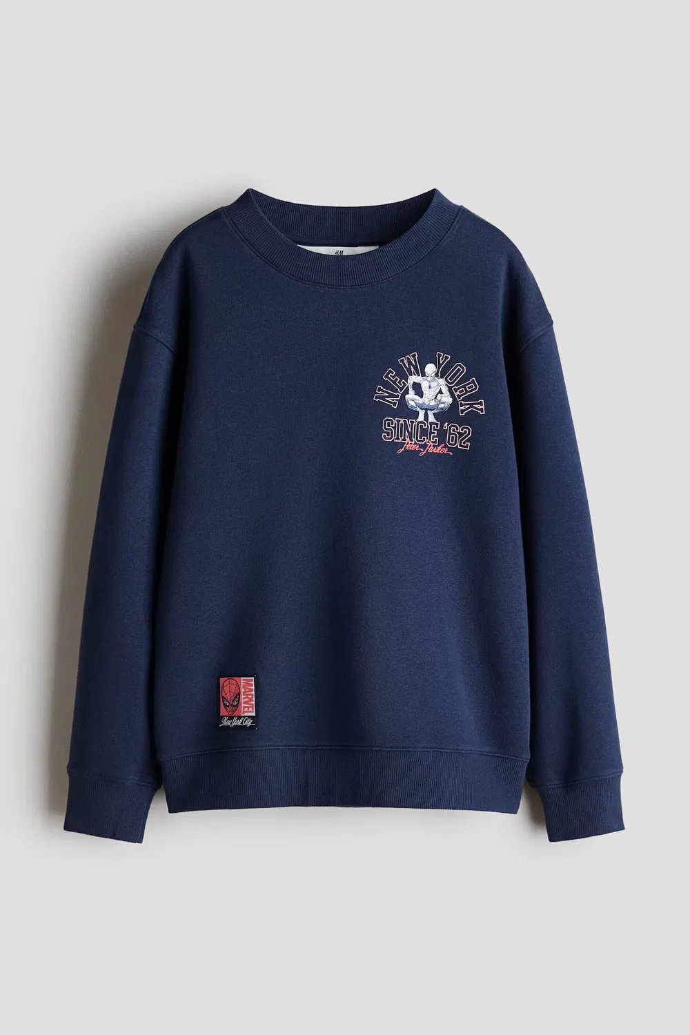 Толстовка с принтом и мягкой внутренней стороной H&M, Marineblau/Spider-Man
