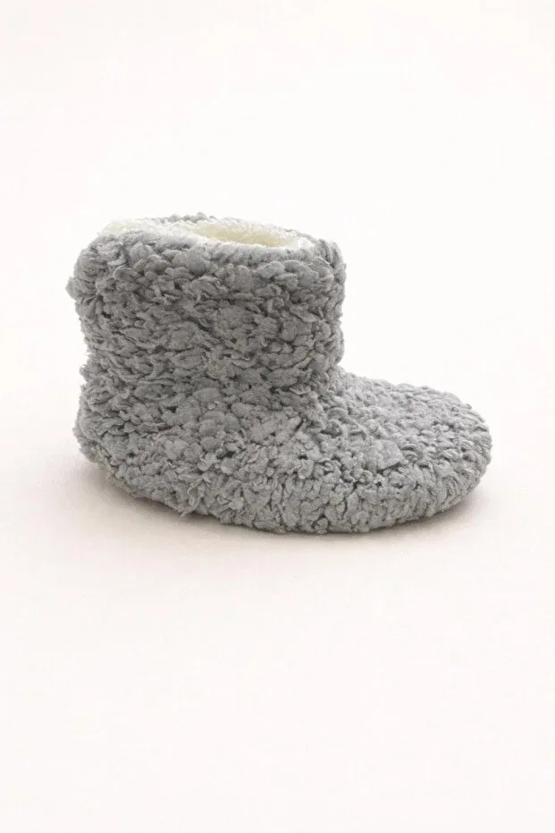Детские тапочки для новорожденных из флиса Numix Baby Kids, Gray — фото 4