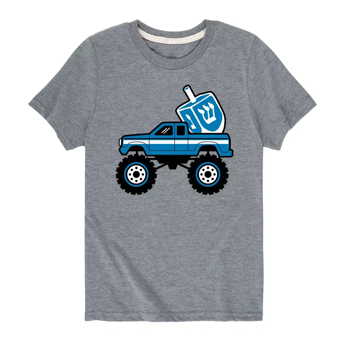 Детская футболка с принтом Dreidel Truck Instant Message, Heather Grey
