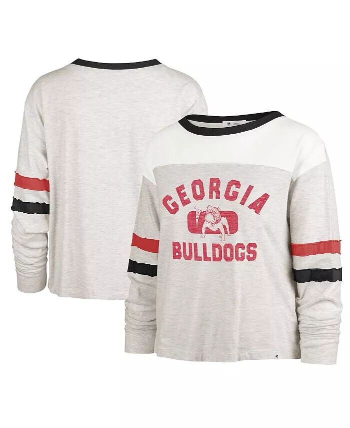 

Женская овсяная футболка с длинными рукавами Georgia Bulldogs Vault All Class Lena '47 Brand