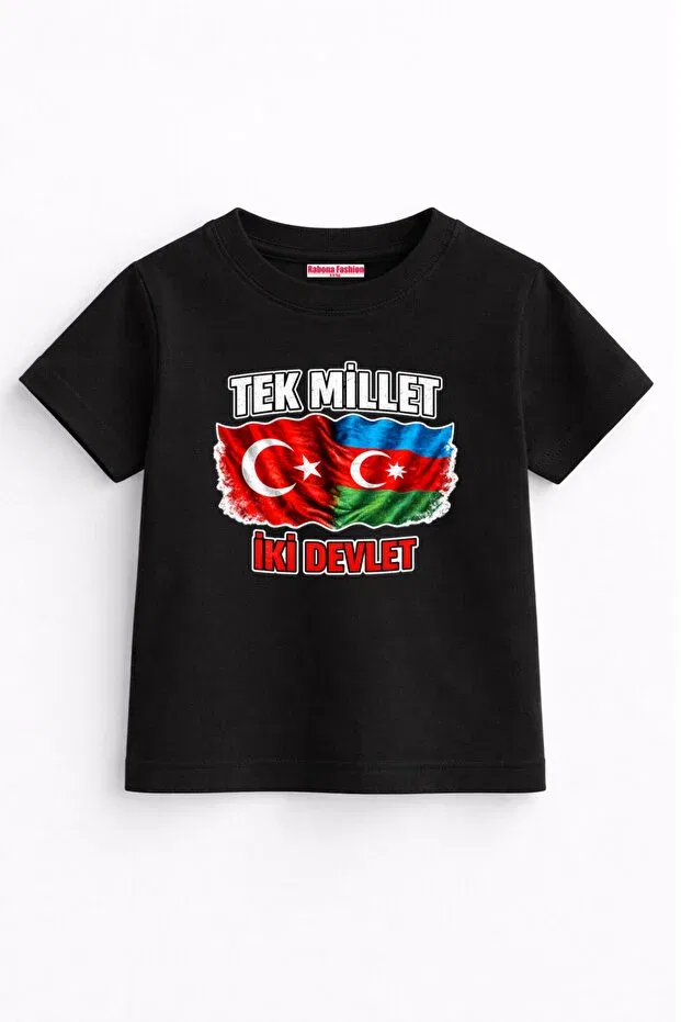 Детский комплект футболок для девочек с принтом Azerbaijan Power Kids Rabona Fashion, Multicolored — фото 4
