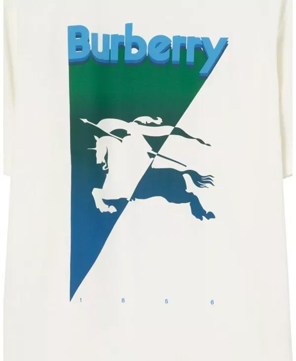 Мужская футболка с принтом Ekd Cotton T‑Shirt Burberry, Chalk White — фото 3